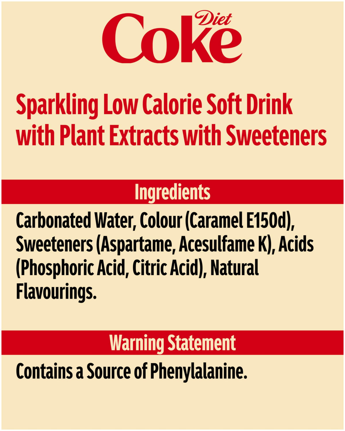 Diet Coke Soft Drink Cans, 24 x 330 mL