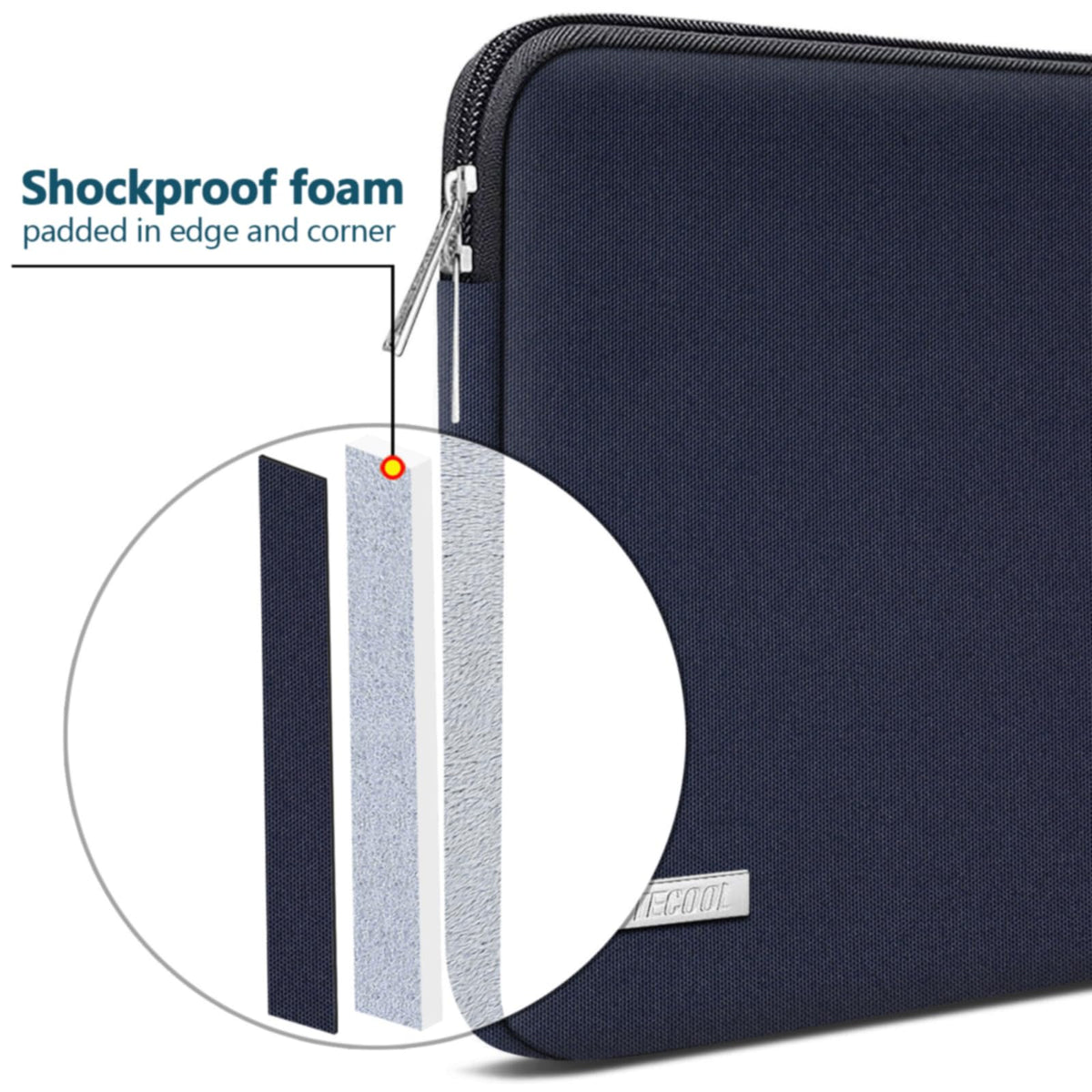 TECOOL 14 Inch Laptop Sleeve Protective Laptop Case 14 inch,Black