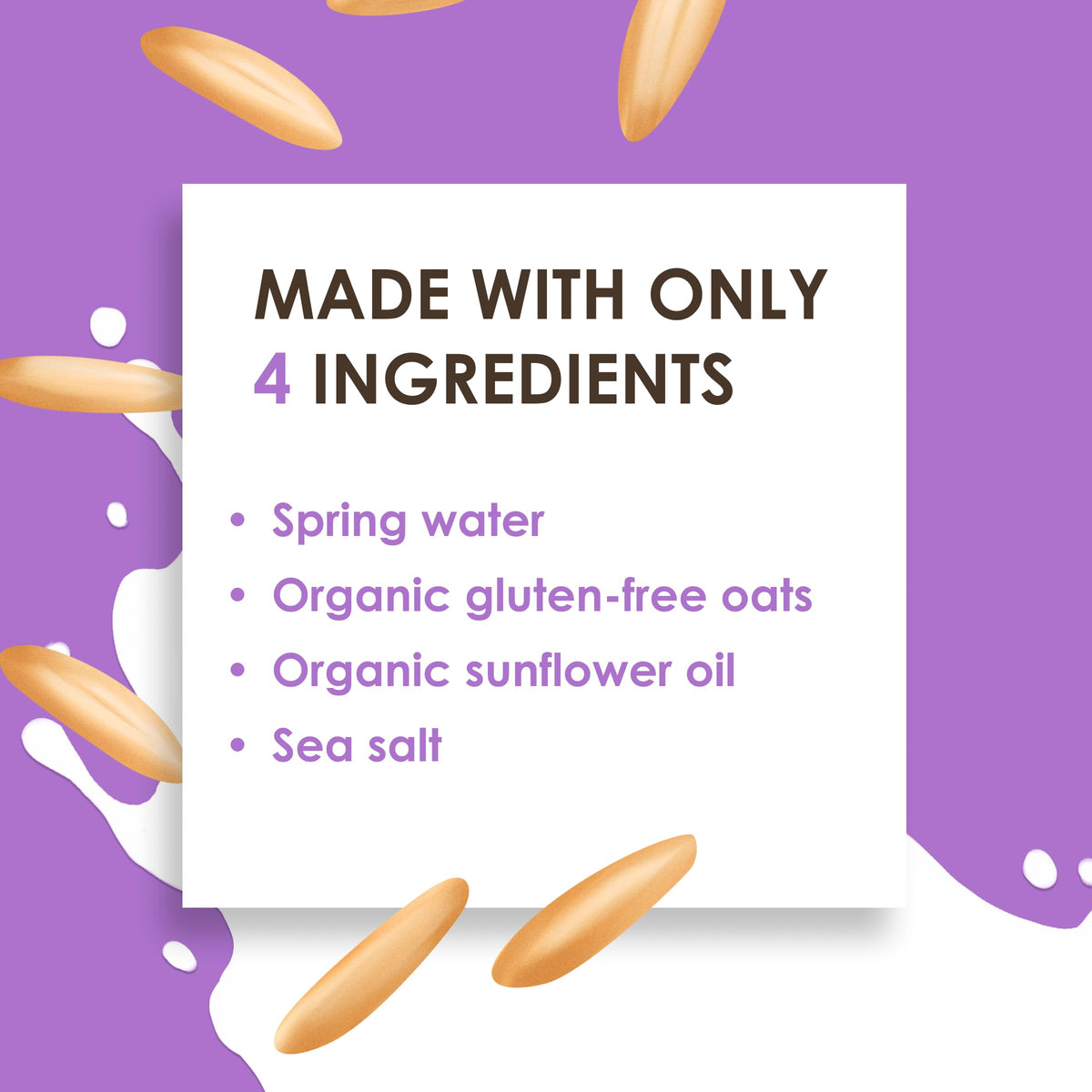 Rude Health 6 x 1 Litre Organic Oat Dairy-Alt Milk, 100% Natural Organic Drink, Lactose Free, Dairy Free & Gluten-Free, No Added Sugar, Award-Winning, Healthy & Vegan, 100% Recyclable Packaging
