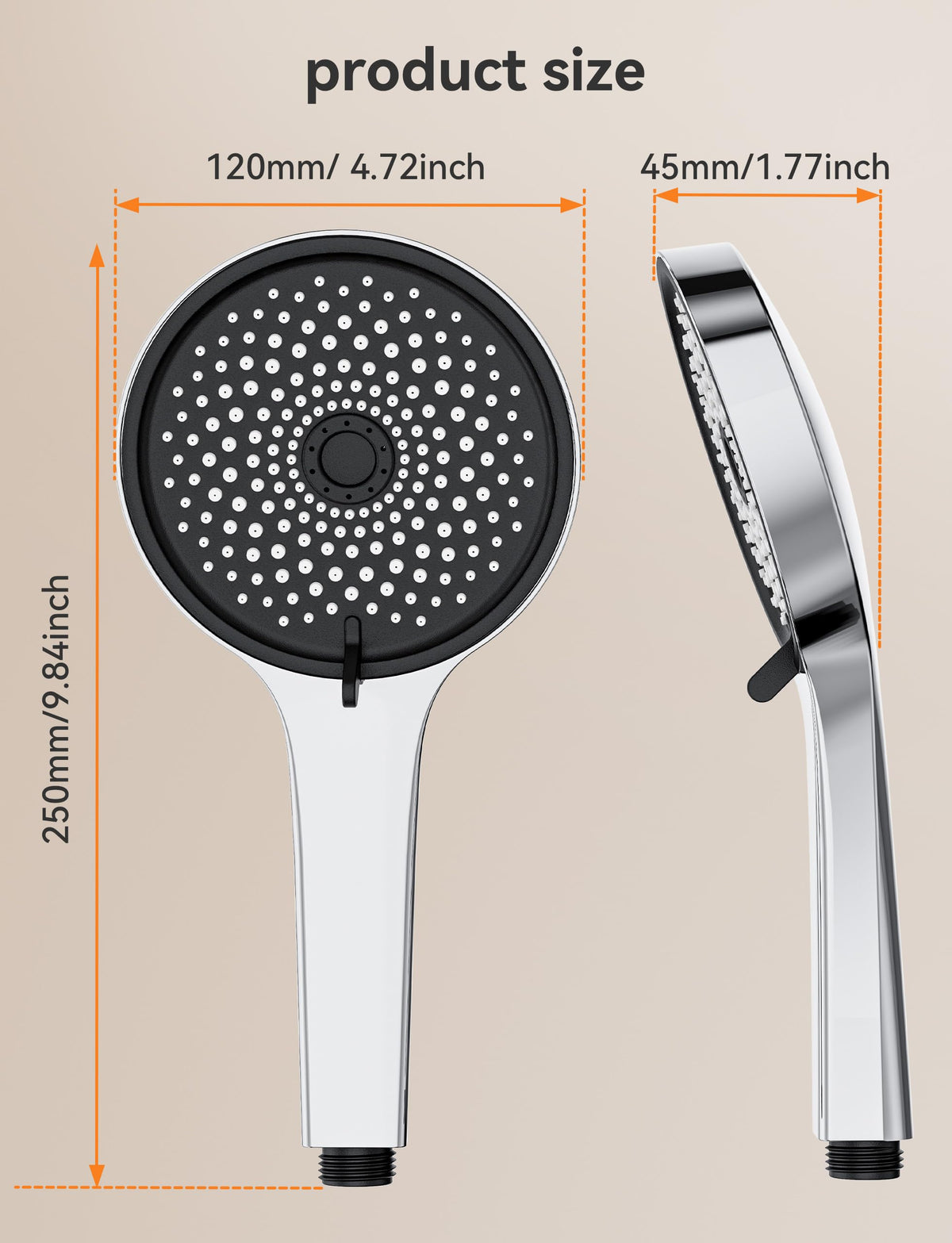 Magichome Shower Head, High Pressure Shower Head with 5 Spray Modes
