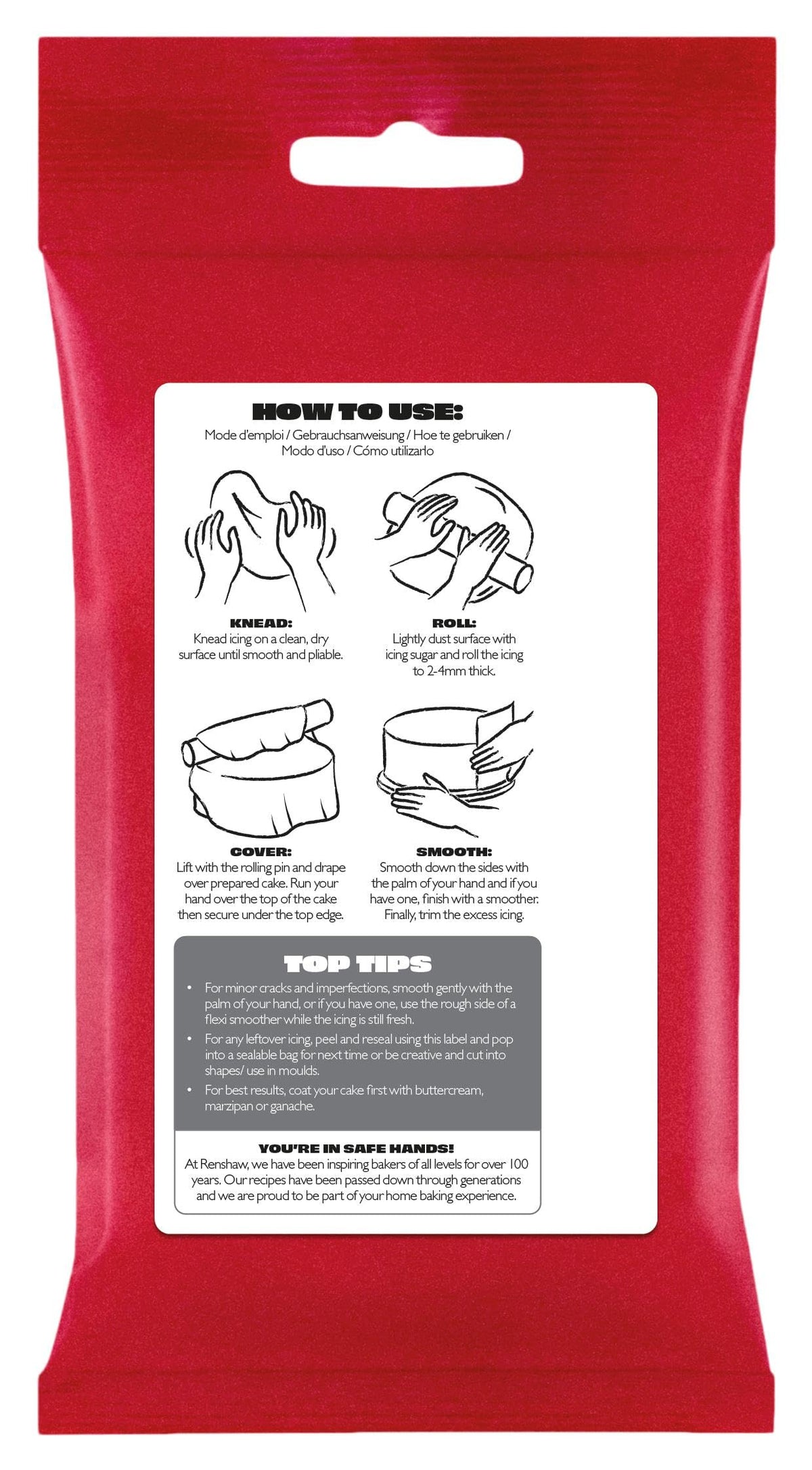 Renshaw White Ready to Roll Fondant Icing, 500 g (Pack of 1)