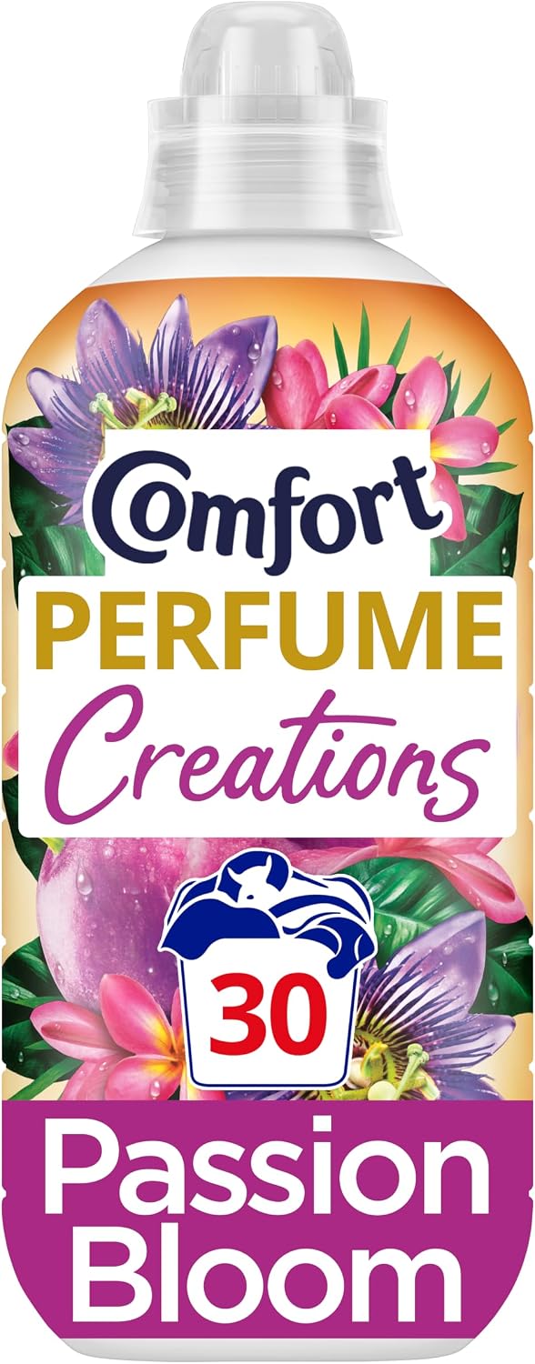 Comfort Perfume Creations Passion Bloom Fabric Conditioner Motion-Activated Fragrance Technology 100 Days of Freshness 30 washes (900 ml)