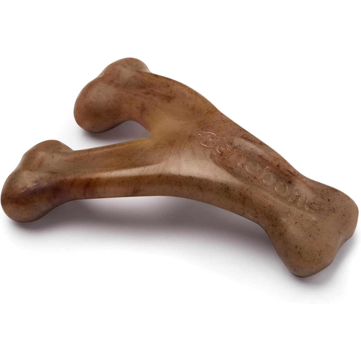 Benebone Wishbone Dog Chew Toy for Aggressive Chewers, Real Bacon, Medium