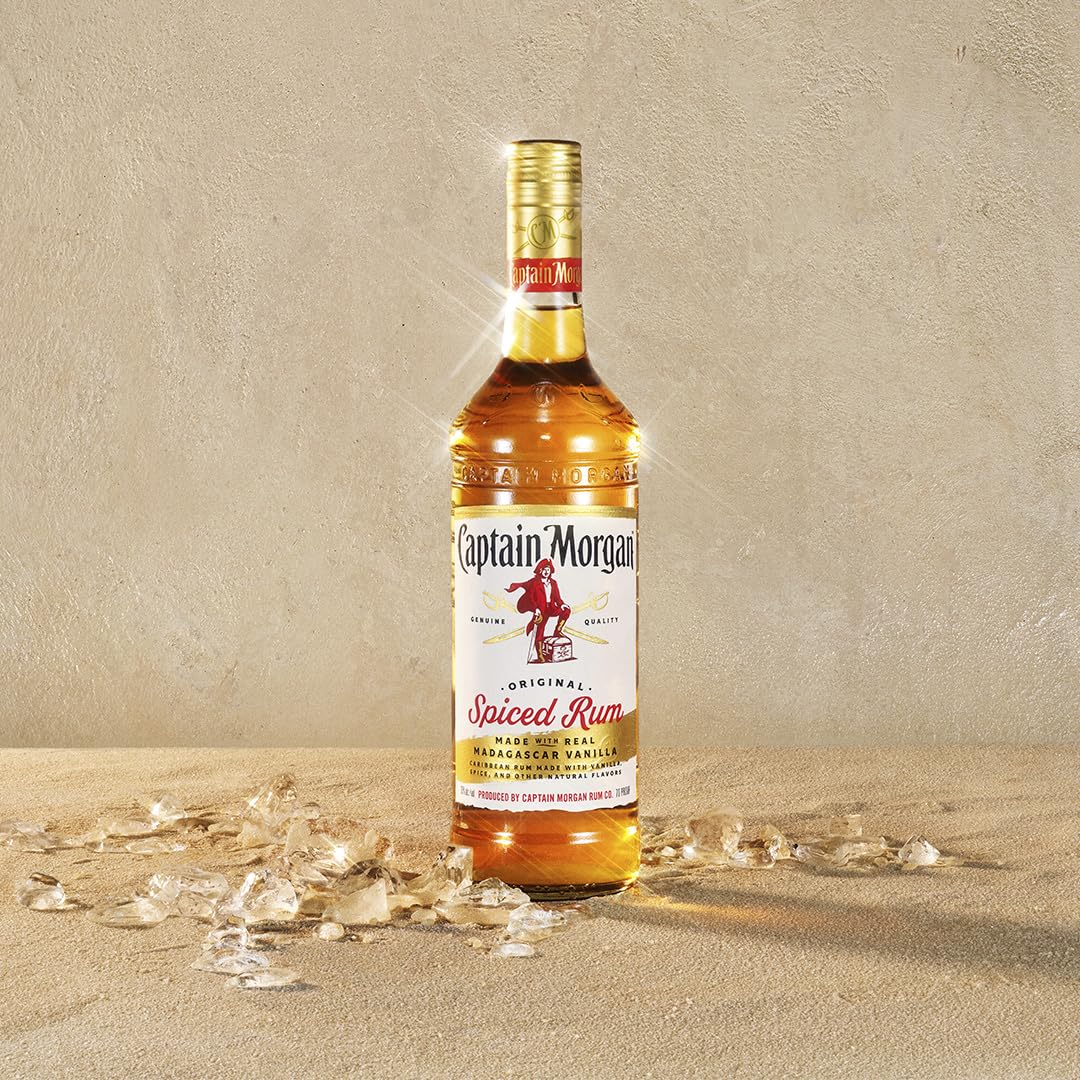 Captain Morgan Original Spiced Gold | 35% vol | 1L | Caribbean Rum Based Spirit Drink with Spice | Vanilla & Brown Sugar Flavours