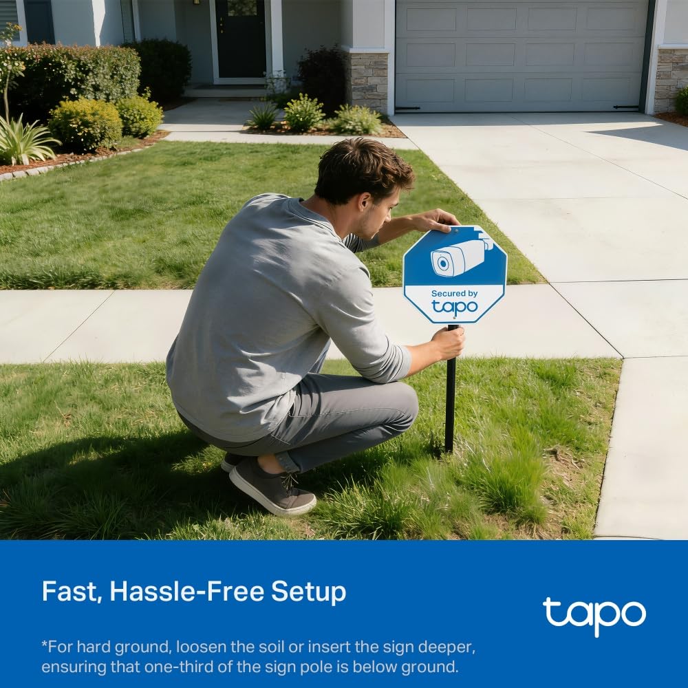 Tapo TC40 Pan/Tilt Smart Security Outdoor Camera, Full HD, 360° Person Detection Motion Tracking, Color Night Vision, WiFi Camera No Monthly Fee, Two-Way Talk, IP65, Works with Alexa and Google