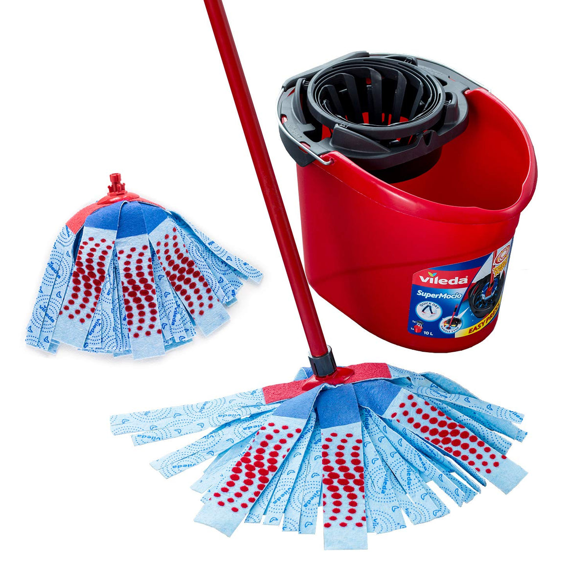 Vileda SuperMocio 3Action XL Mop Refill, 2 Pack – Fits All SuperMocio Mops