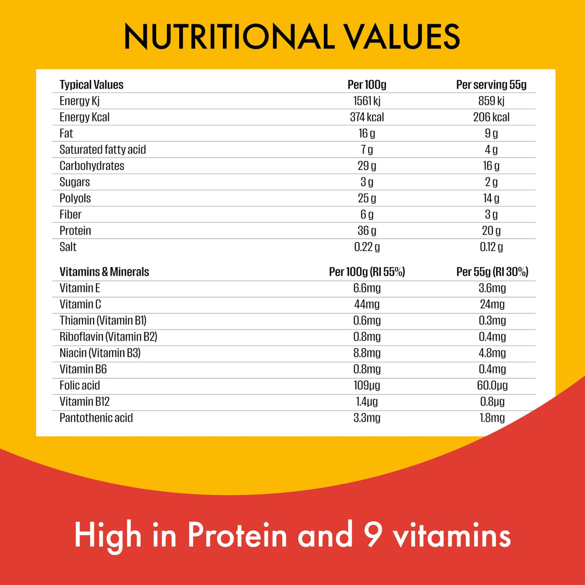FULFIL Vitamin and Protein Bars, Chocolate Salted Caramel Flavour, 15 x 55g