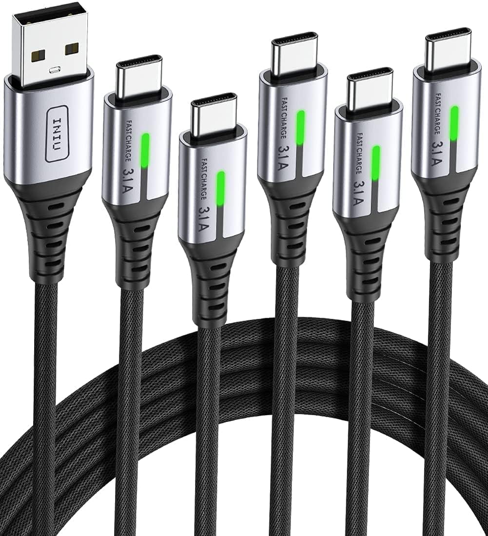 INIU USB C Charger Cable, [2m+2m+0.5m] USB A to Type C Charging Cable
