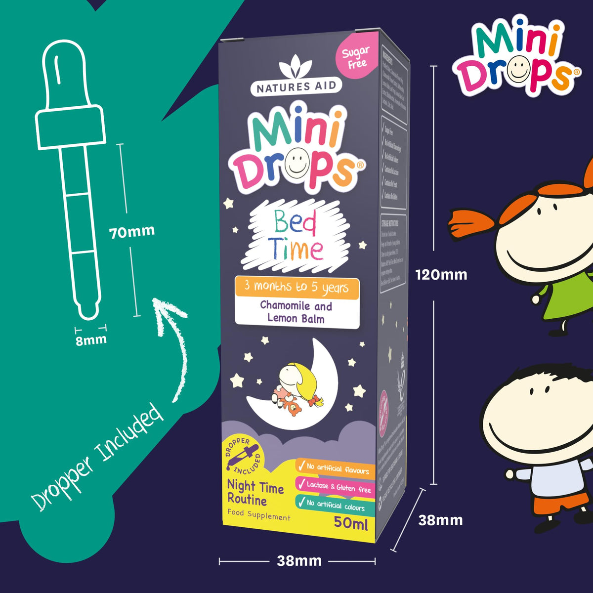 Natures Aid Mini Drops Multi-Vitamin for Babies, Kids & Children 50ml