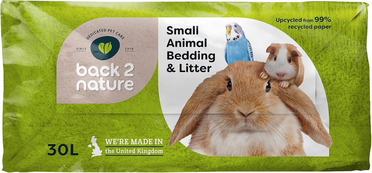 Back2Nature Small Animal Bedding (30L) - Non-Toxic Recycled Paper