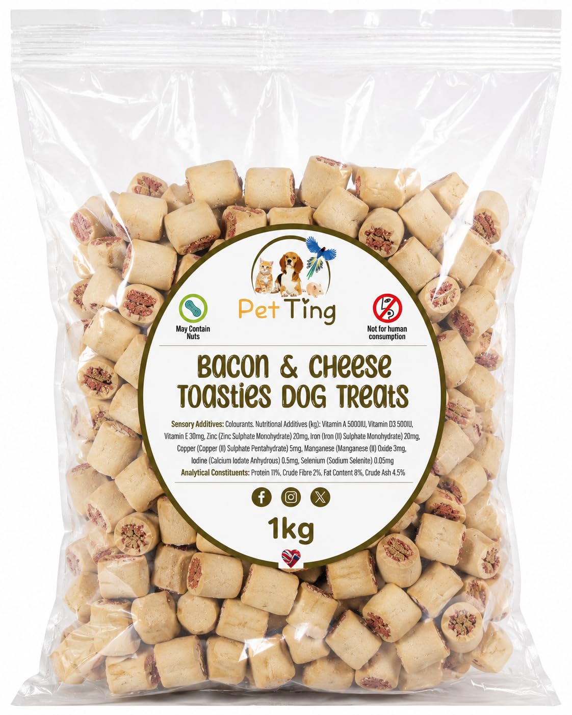Premium Dog Biscuits Treats 1kg (Charcoal Cobs)
