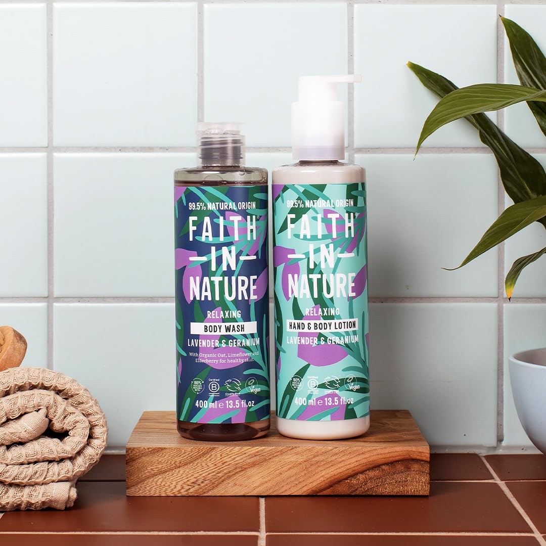 Faith In Nature Natural Fragrance Free Body Wash, Sensitive, Vegan and Cruelty Free, No SLS or Parabens, 400 ml