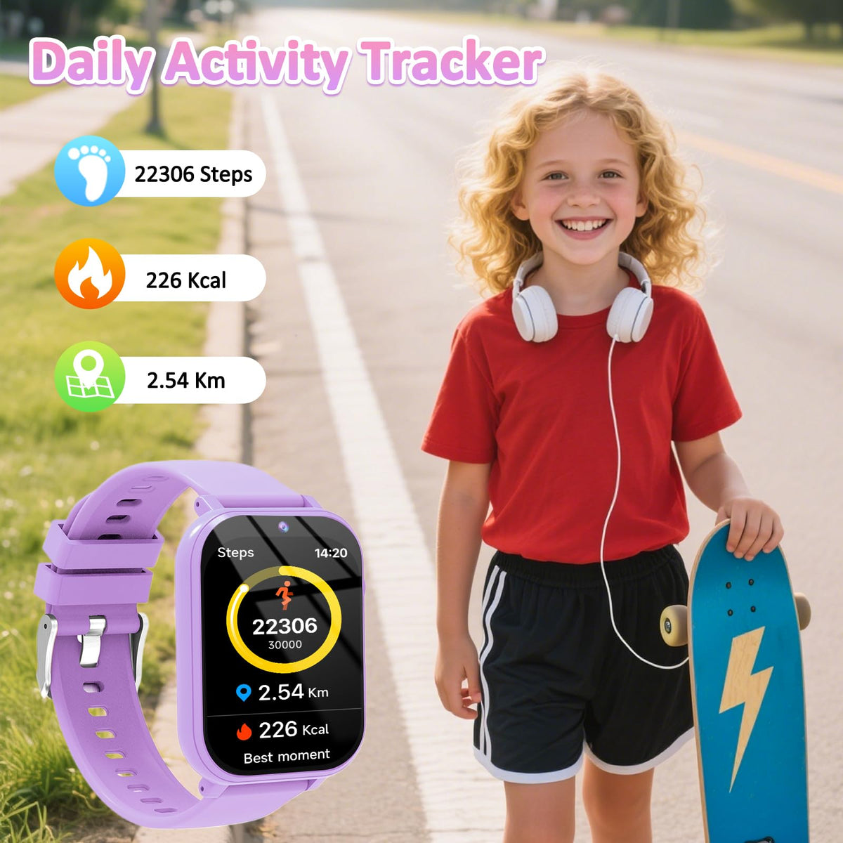 Kids Smart Watch for Boys Girls, Smart Watch for Kids Fitness Watch