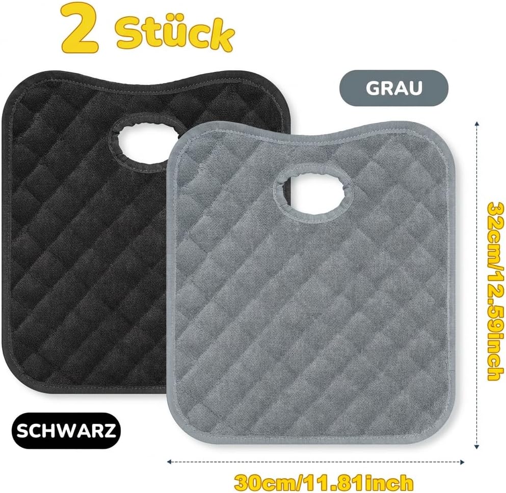 2PCS Waterproof Baby Car Seat Protectors, Car Seat Protector Potty Training Liner for Toddler Baby Kids (Grey&Black）