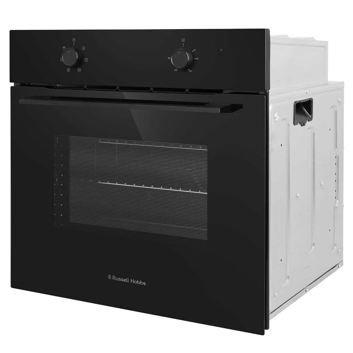Russell Hobbs 70L, 60cm Wide, Single Electric Built-in Fan Oven and Grill in Stainless Steel, 6 Oven Functions, RHFEO7004SS
