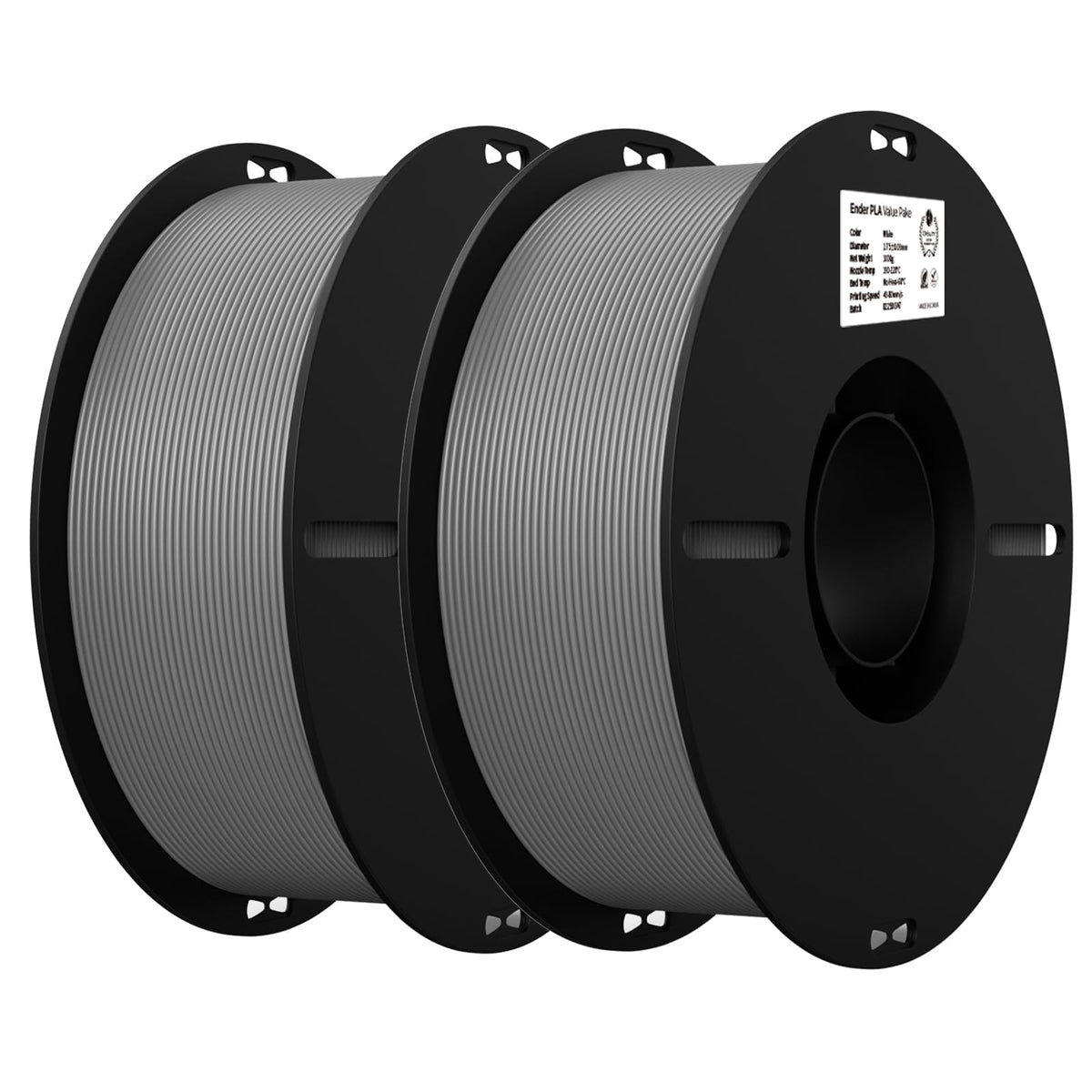 Creality Ender PLA 3D Printer Filament 1.75mm, 4 Packs 1KG Spool(2.2lbs), Dimensional Accuracy +/-0.03mm, No Clogging & Bubbles, Fits for Most FDM 3D Printers (White*4KG)