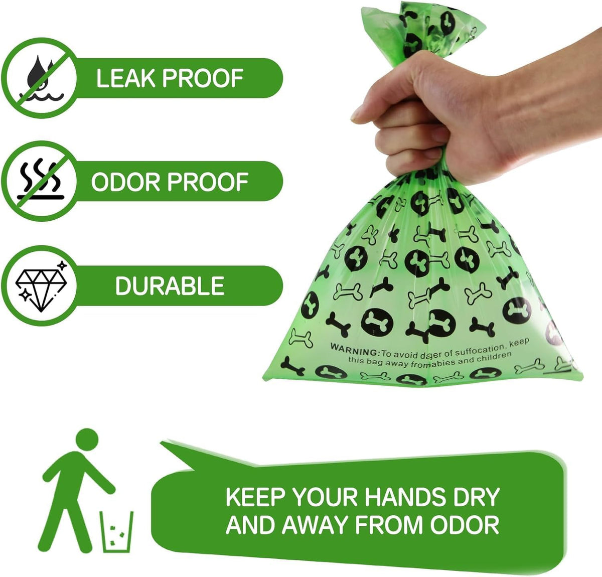 Dog Poo Bags 300 Pcs 20 Rolls Dog Poop Bags Dog Waste Bags