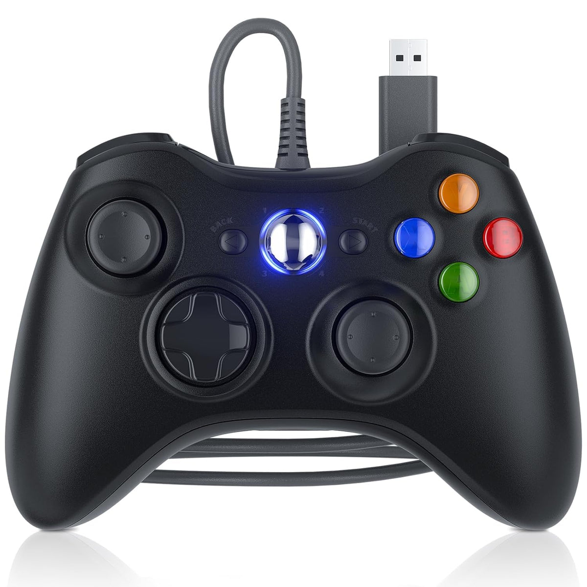 Dinosoo RGB Wireless Controller for PS5/Pro/Slim/PC, with Back Paddles, Touchpad, Dual Vibration, 6-Axis Gyro, Macro, Turbo, Speaker & 3.5mm Audio