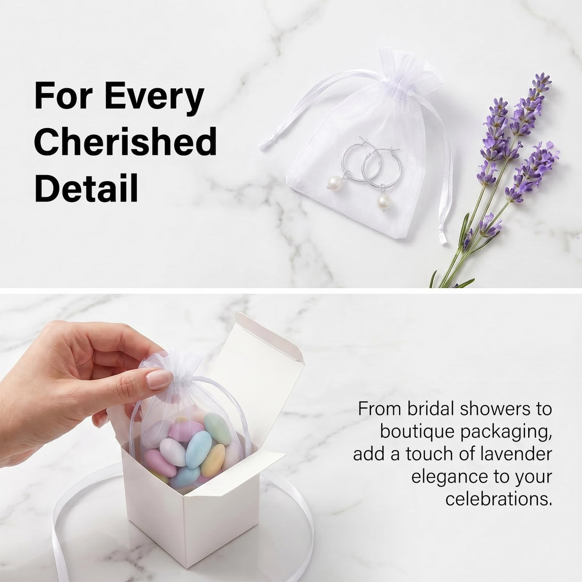 Lafefe 20Pcs Organza Gift Pouches, 7x9CM Clear Mesh Drawstring Pouches, Organza Gift Bags for Wedding Favours, Party, Festival, Candy and Game Favour Bags - Pink