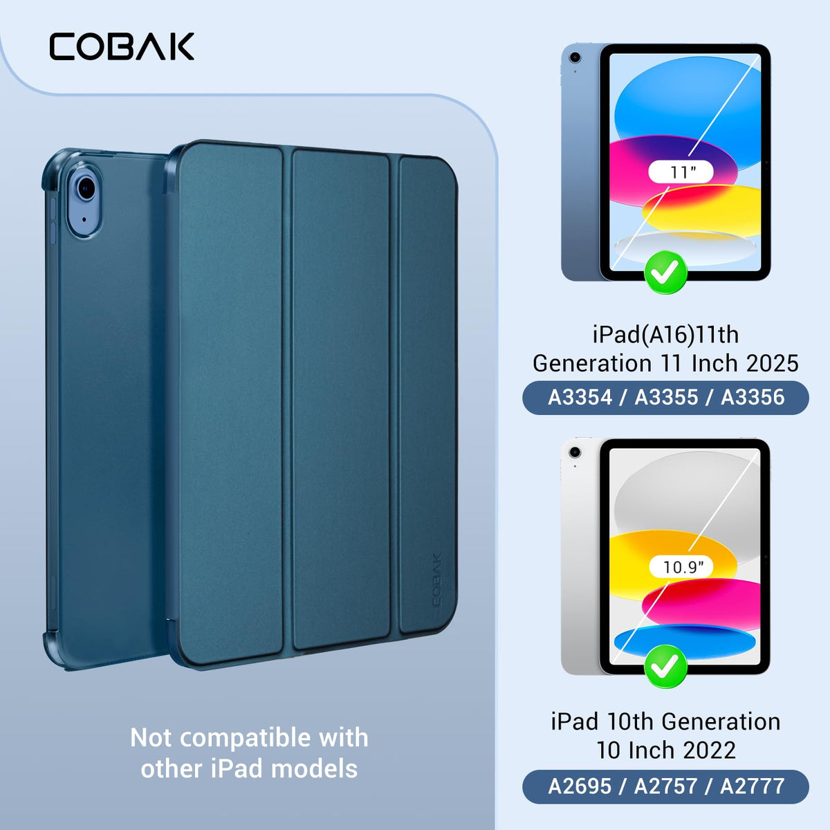 CoBak Case for for iPad A16 11th Gen 11" /10th Gen 10.9"