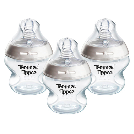 Tommee Tippee Natural Start Anti-Colic Baby Bottles — 3 Pack, 150ml, Self-Sterilising, BPA-Free | Newborn | Extra-Slow Flow