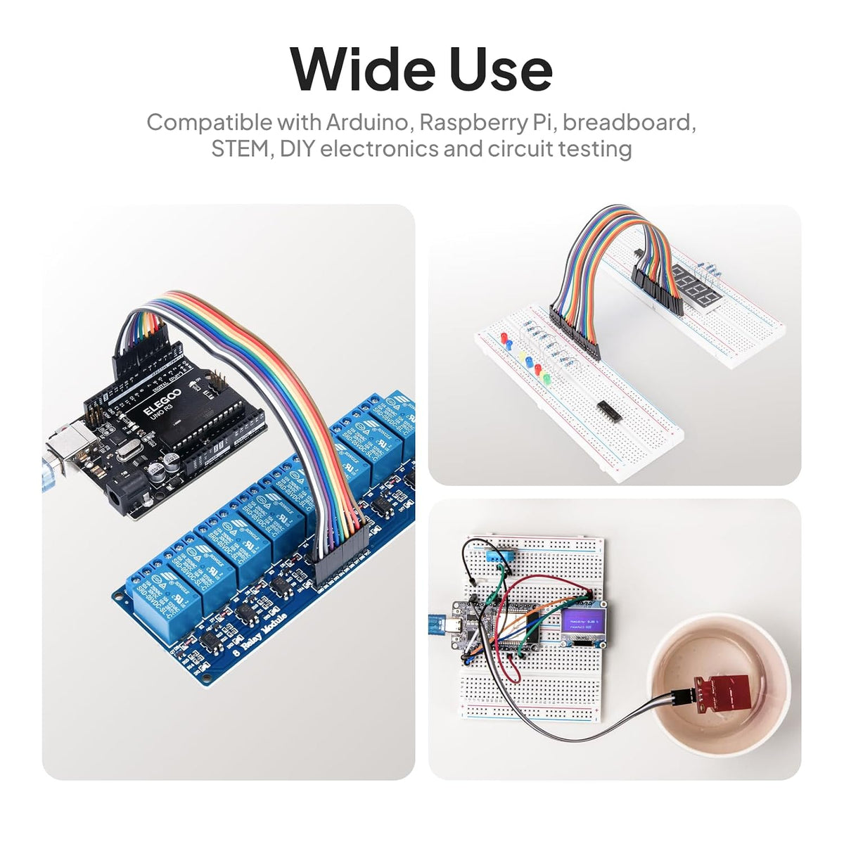 ELEGOO 120pcs Multicolored Dupont Wire Kit Compatible with Arduino Projects
