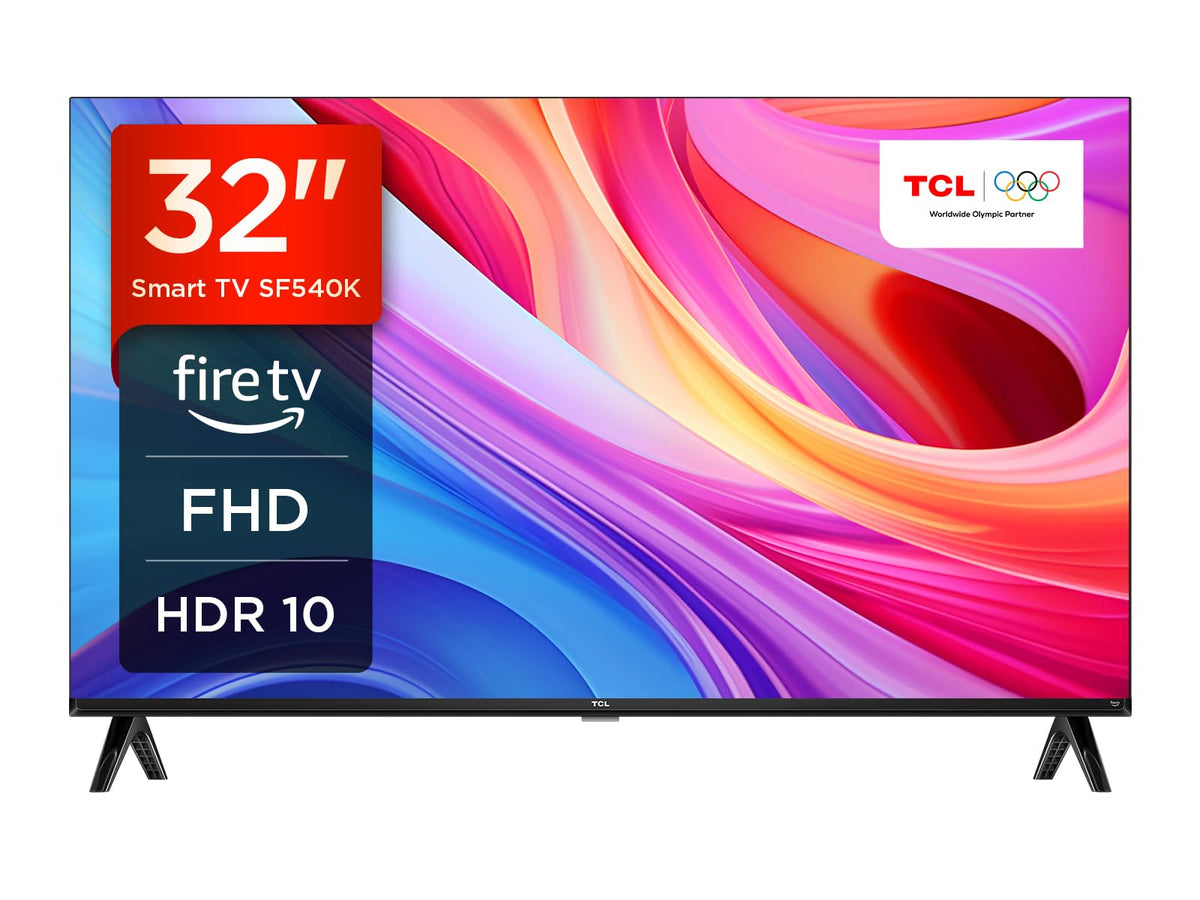 TCL 32SF560-UK 32 Inch Full HD QLED HDR Smart TV with Fire TV Press & Ask Alexa, Metallic Bezel-Less Design