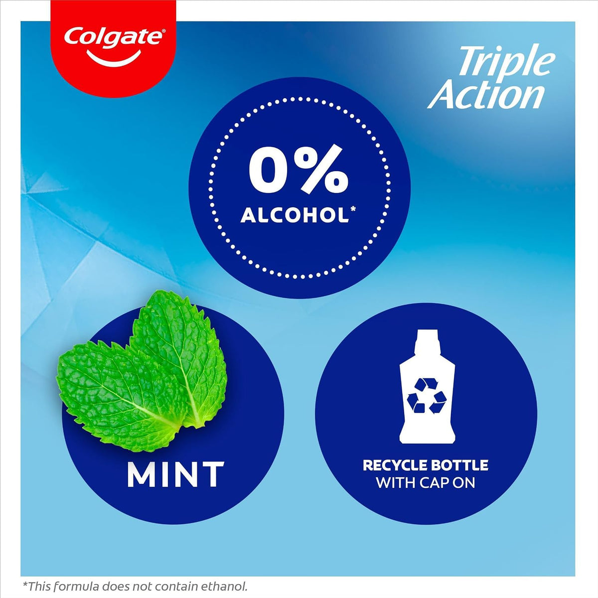 Colgate Triple Action Xtra White Mouthwash 500ml