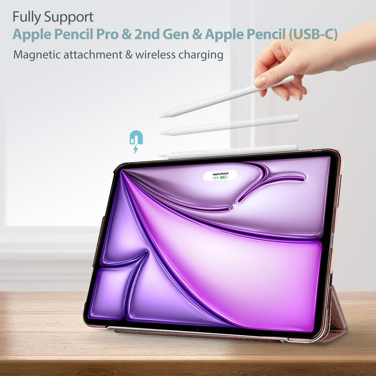 ProCase for iPad Air 11-inch Case M4/M3/M2, Air 5th/4th Gen 10.9,Navy