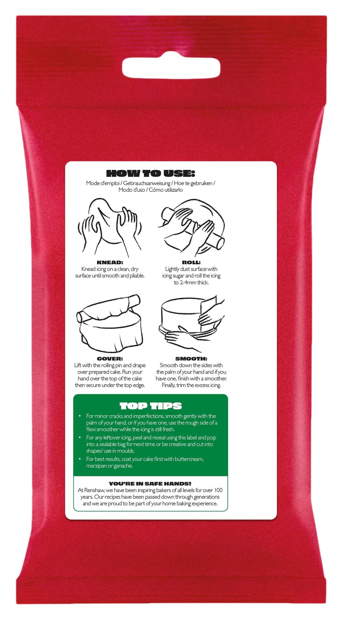Renshaw White Ready to Roll Fondant Icing, 500 g (Pack of 1)
