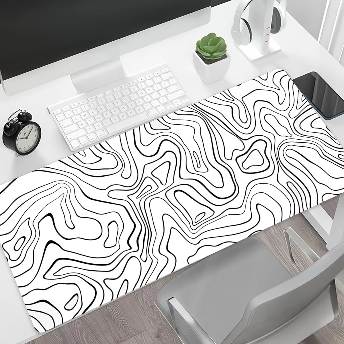 Rcege Large Gaming Mouse Pad Extended Desk Mat with Non Slip Stitched Edge
