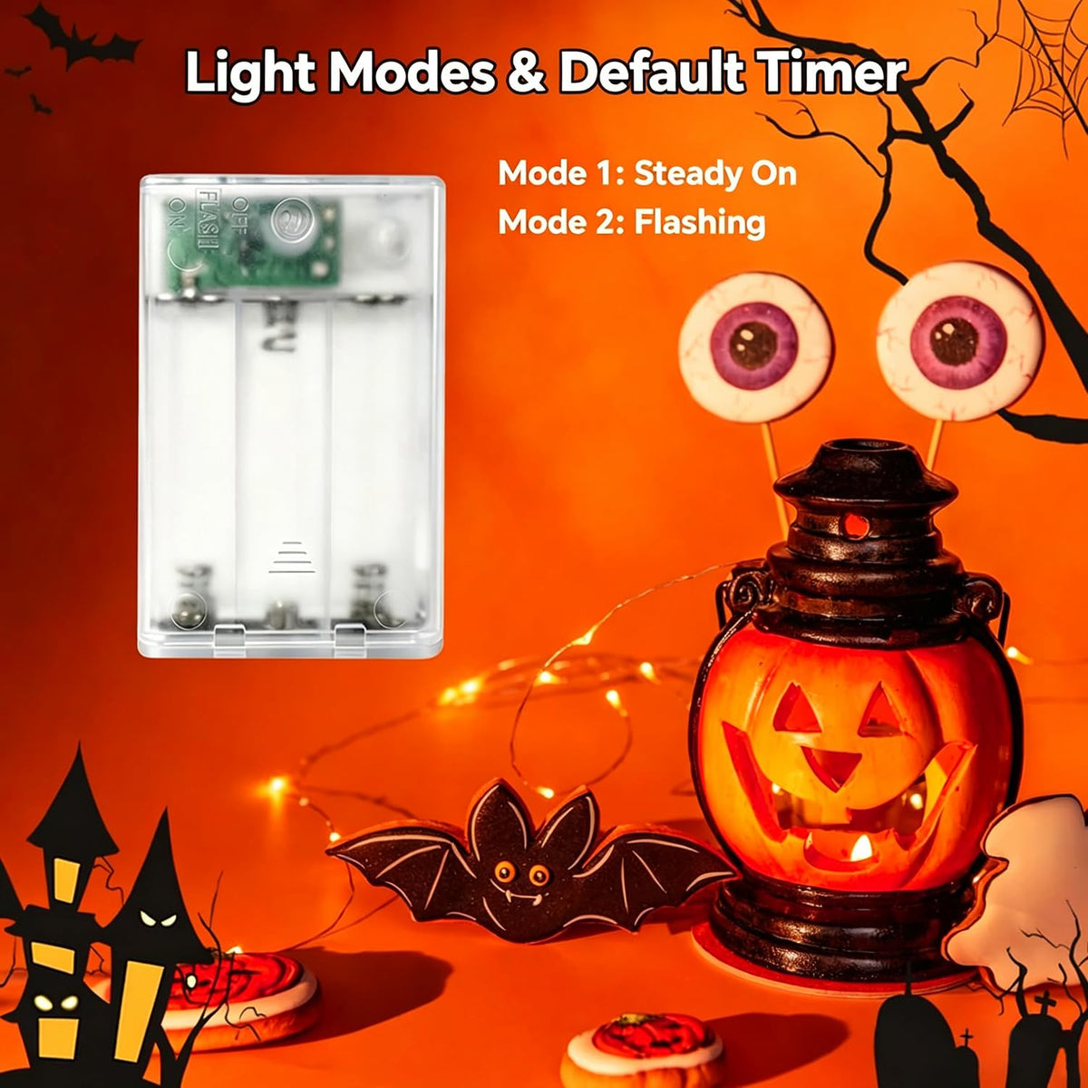 60LED 6m Fairy Lights Battery Operated, Battery Powered String Light Indoor