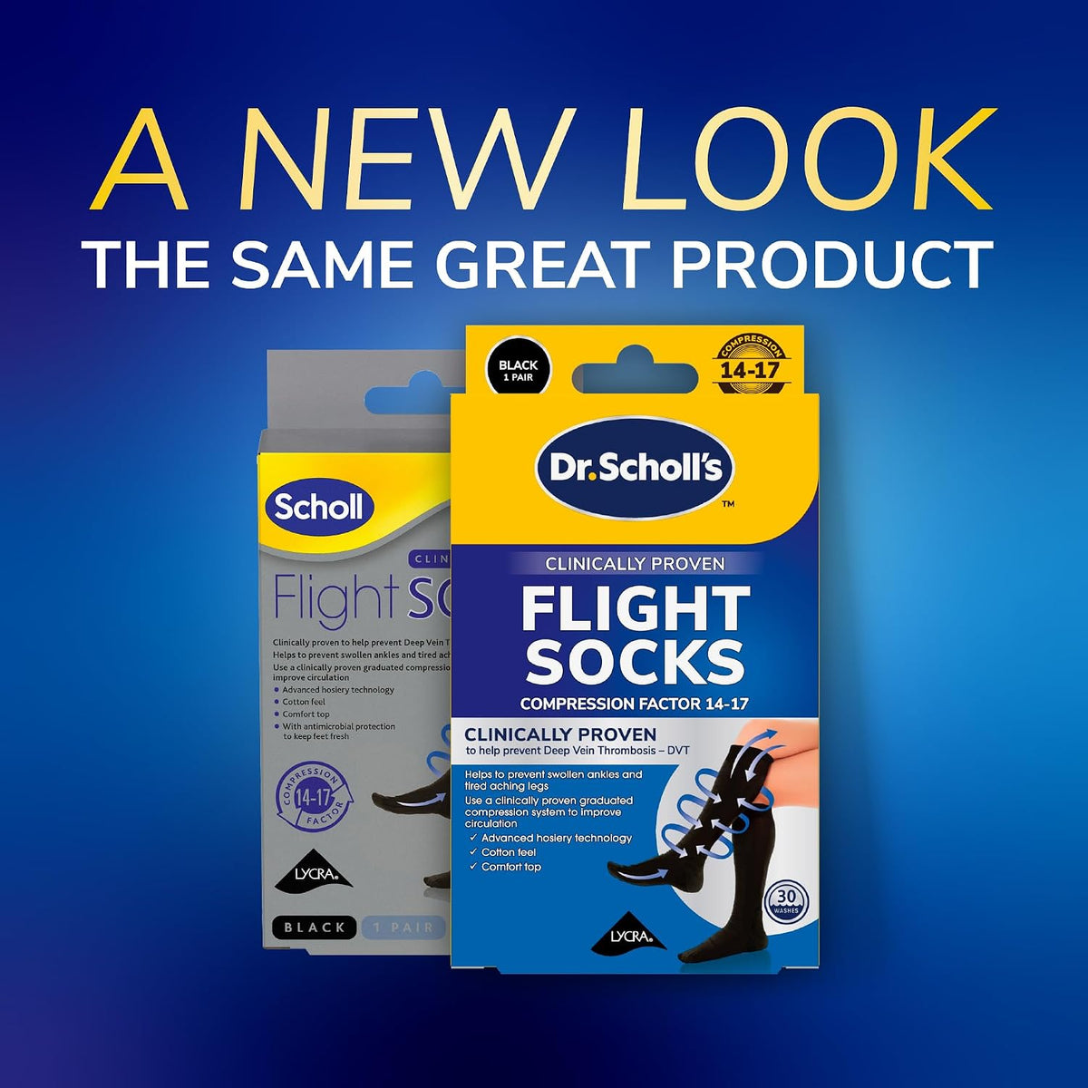 Dr. Scholl's Flight Socks - Clinically Proven Compression Socks for Flight Travel - Help Prevent Swollen Ankles and Deep Vein Thrombosis