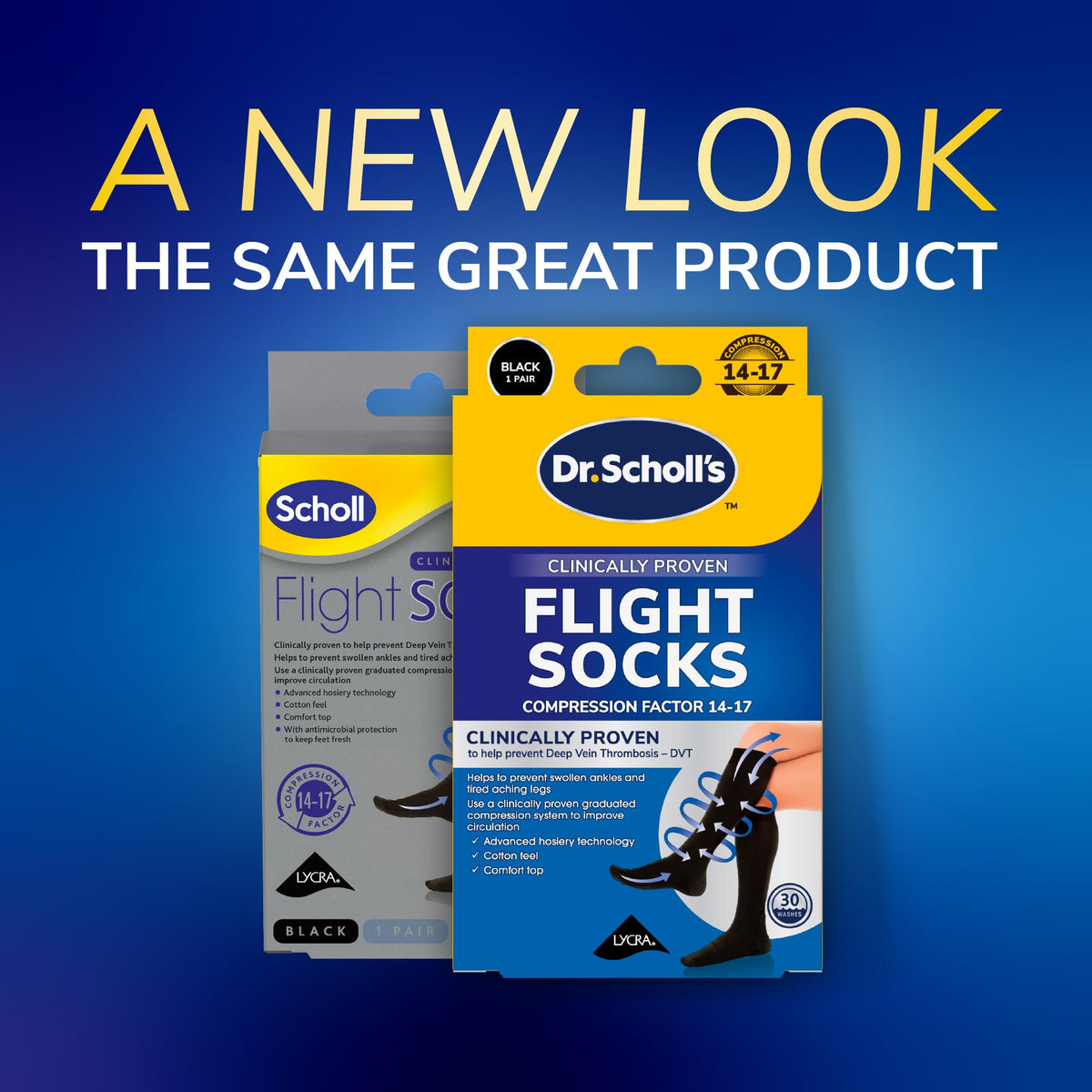 Dr. Scholl's Flight Socks - Clinically Proven Compression Socks for Flight Travel - Help Prevent Swollen Ankles and Deep Vein Thrombosis