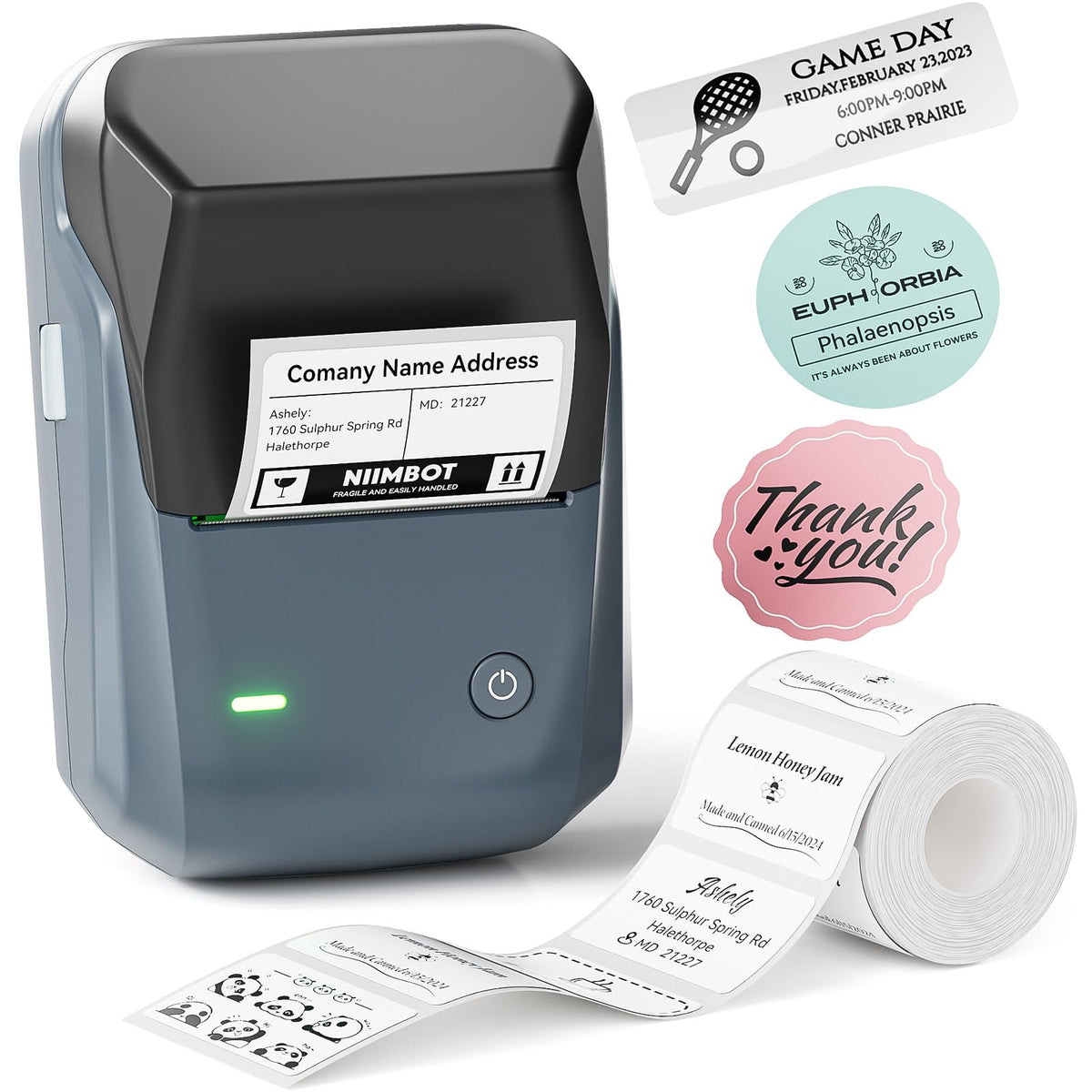 NIIMBOT B1 Label Maker Machine, 2 Inch Bluetooth Sticker Printer