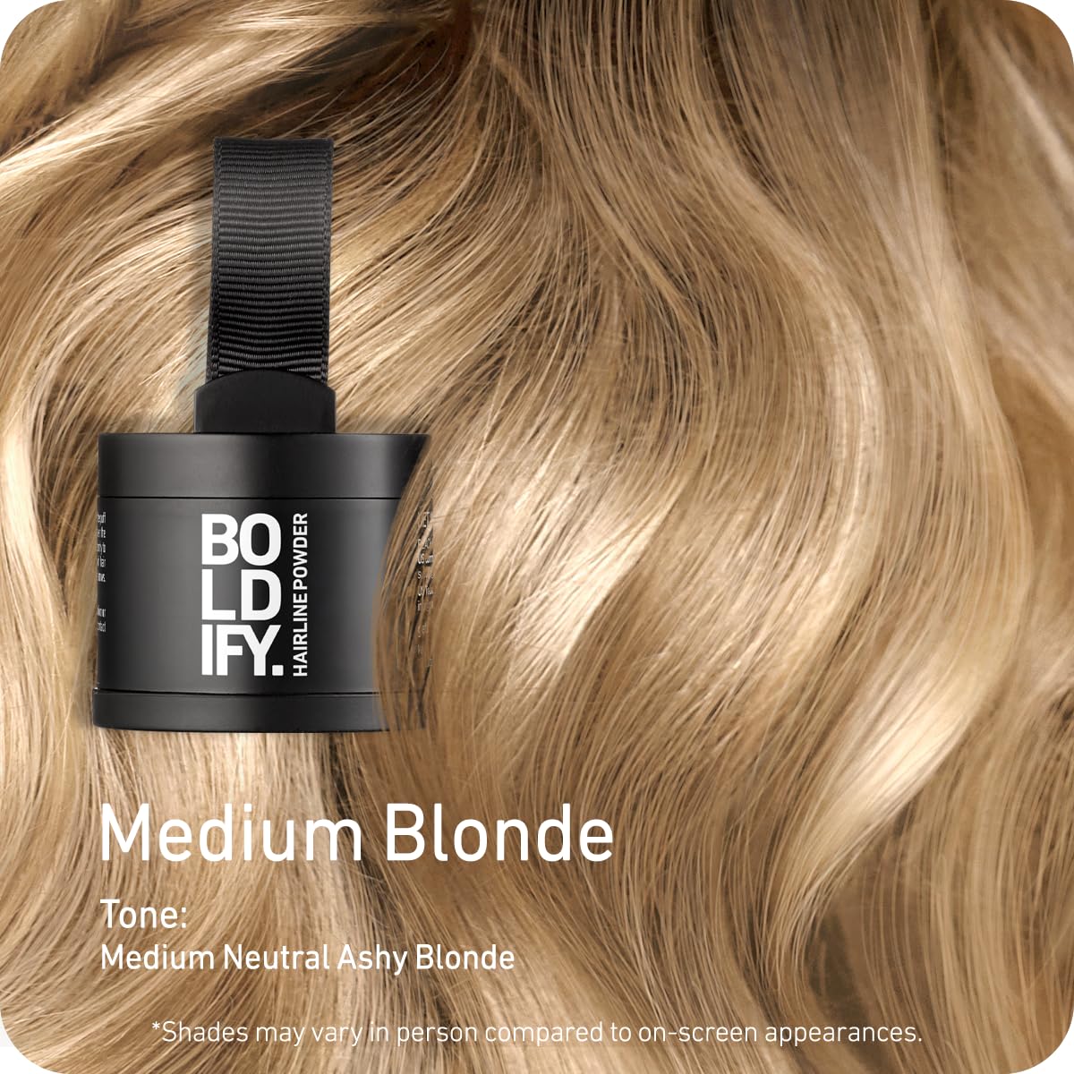 Boldify Hairline Powder, Root Touch Up Hair Color - Light Brown 10g