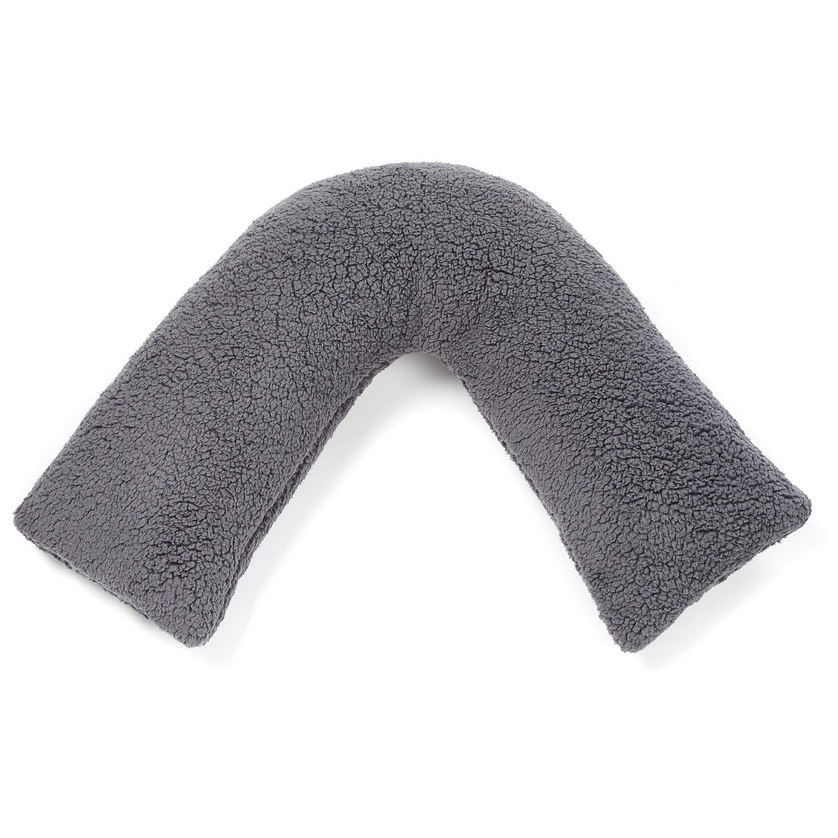 Teddy Fleece V Shaped Pillow Body Neck Support Pregnancy Orthopaedic Cushion