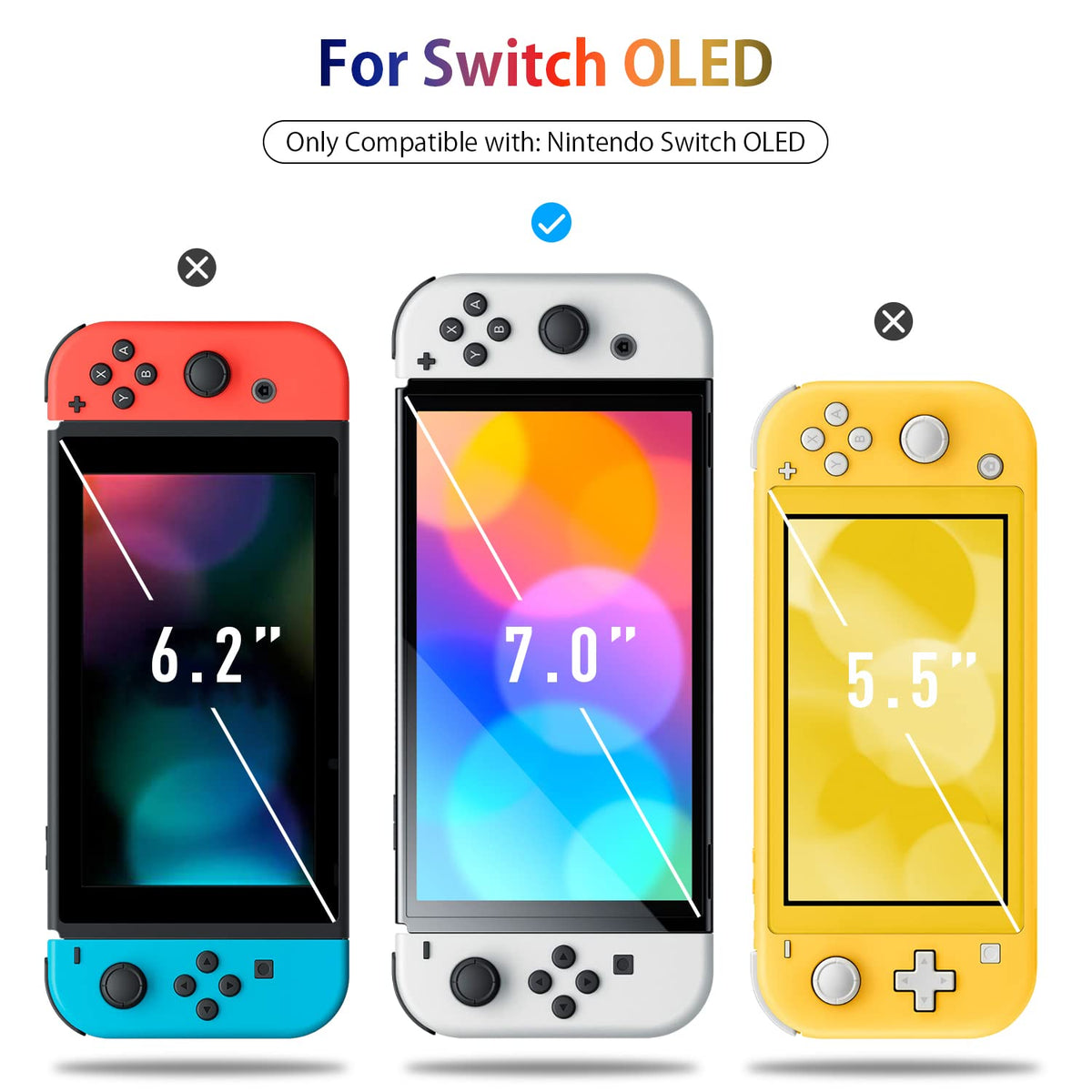 daydayup [3 Pack] Screen Protector Tempered Glass for Nintendo Switch - Hestia Goods Transparent HD Clear Anti-Scratch Screen Protector for Nintendo Switch