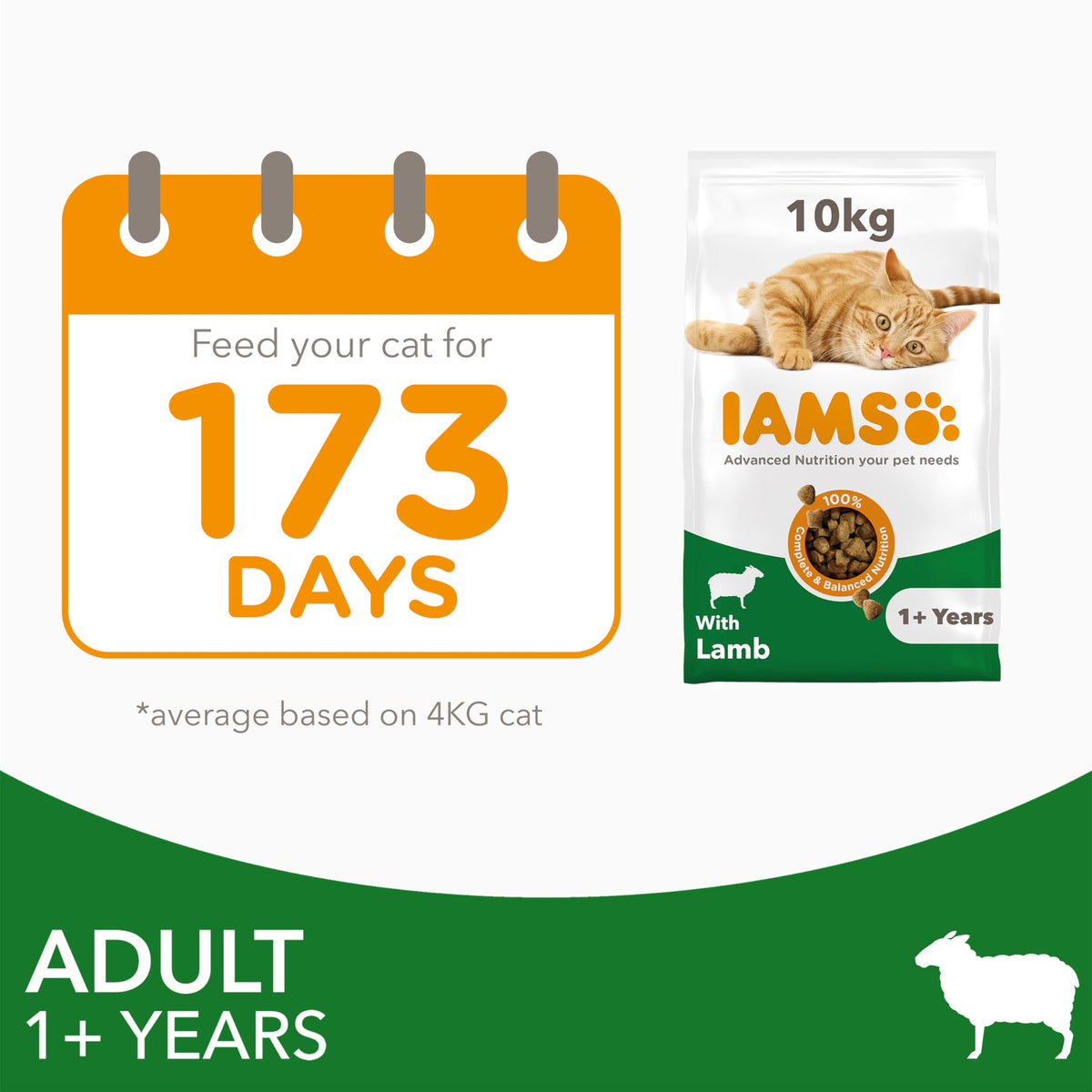 IAMS Adult Complete Dry Cat Food Chicken 3kg - Supports Strong Immune System