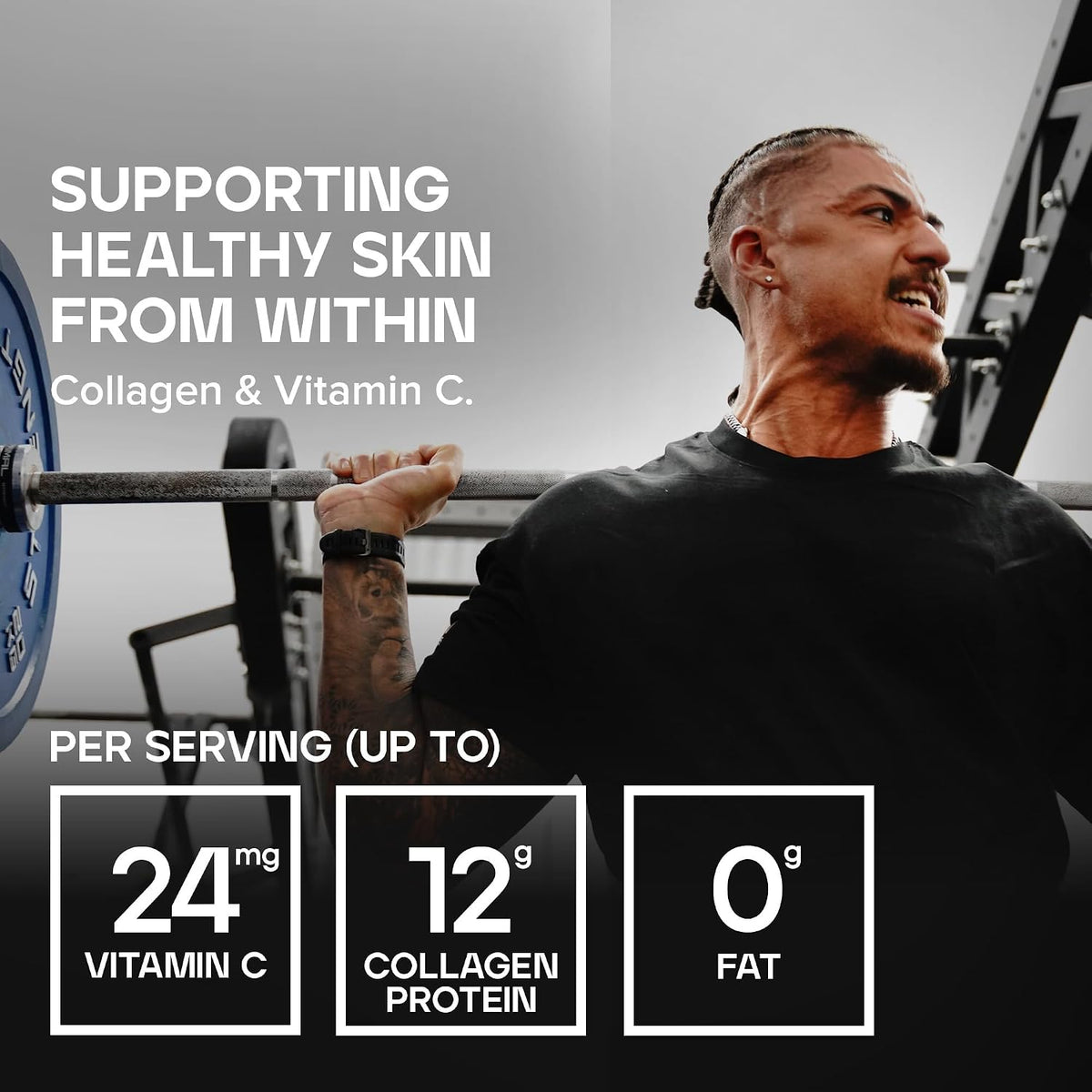 Bulk Collagen Powder with Peptides and Vitamin C, Unflavoured, 500g