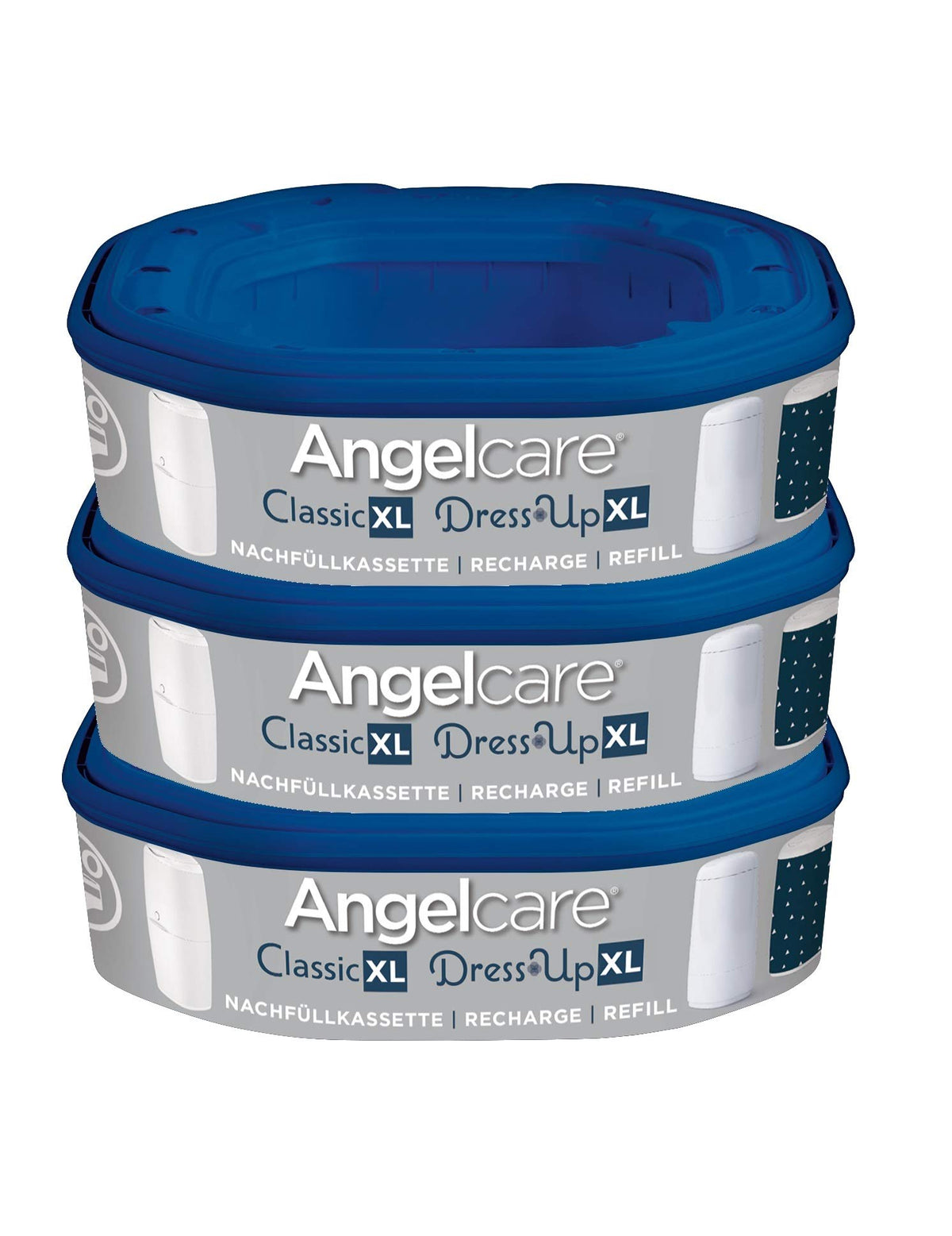 Angelcare Octagonal Refill, 6 Pack, for Classic XL Nappy Bin