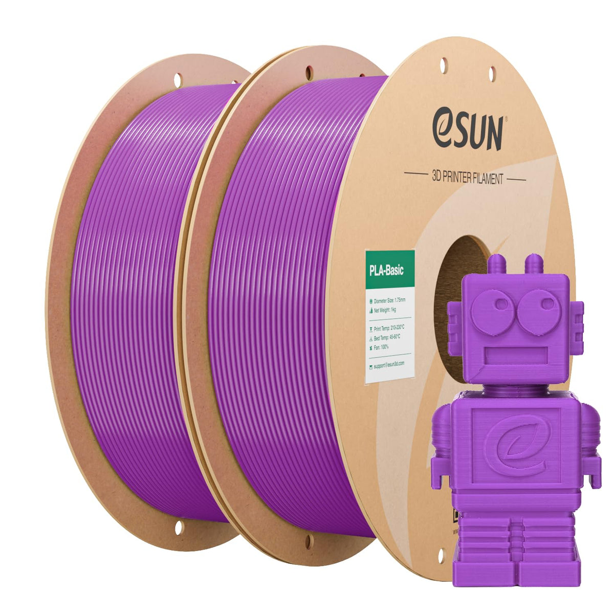 eSUN PLA Filament 1.75mm, PLA Basic Dimensional Accuracy +/- 0.05mm, 1KG Spool (2.2 LBS) Speedy Filament for 3D Printers,Black