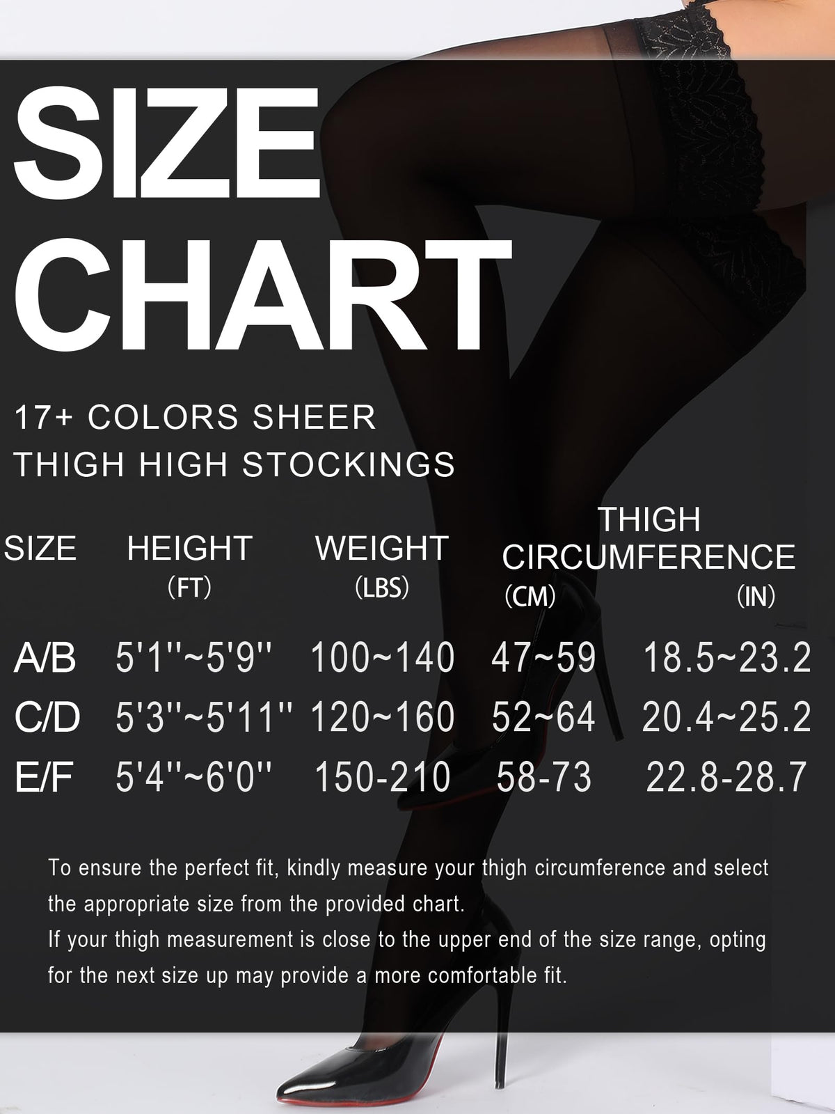 DancMolly Silky Thigh High Stockings, with 6+ Colors Sheer Silicone Lace Top Pantyhose for Women