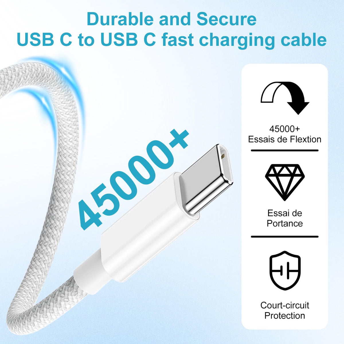 100W USB C Charger Cable 3M, iPhone 15 16 17 Charger Cable 3M Long USB C Cable Fast Charge Type C Fast Charging Lead Wire for iPhone Air/17/16 Pro Max/16e/15 Plus,iPad Pro/Air,Macbook,Samsung S25 S24