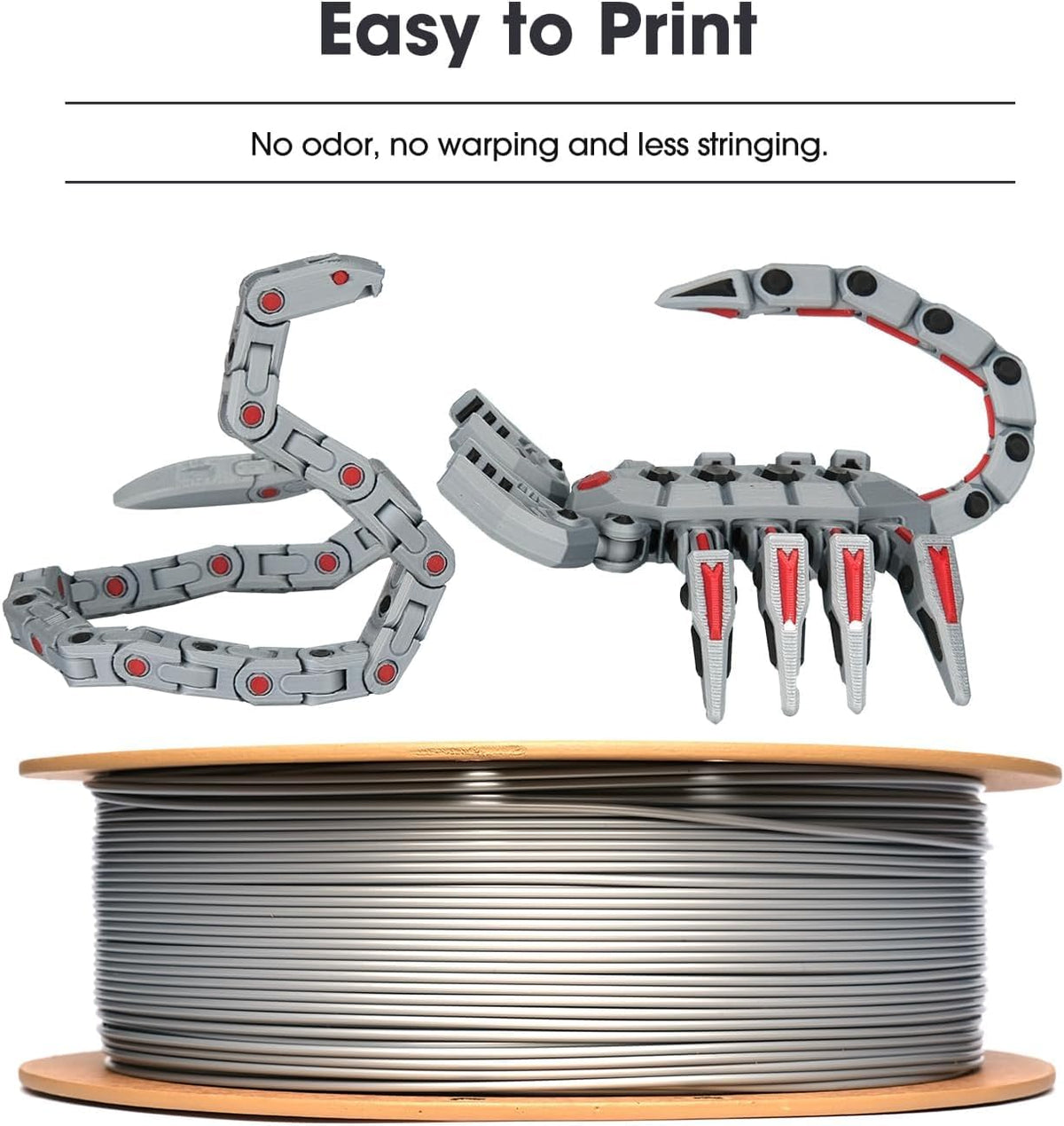 eSUN PLA Filament 1.75mm, PLA Basic Dimensional Accuracy +/- 0.05mm, 1KG Spool (2.2 LBS) Speedy Filament for 3D Printers,Black
