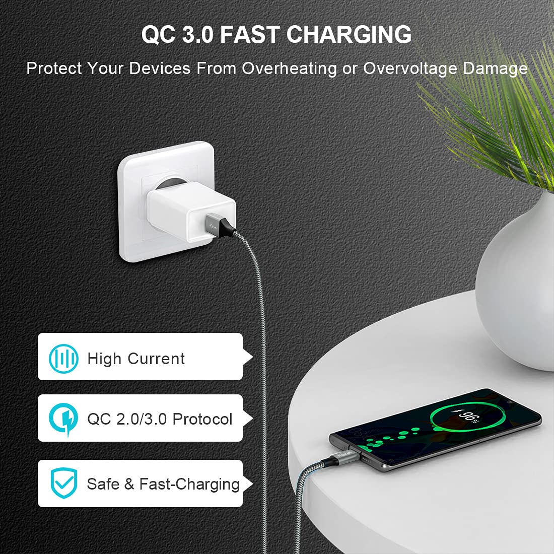 etguuds Extra-Long USB C Charger Cable 3M, USB A to USB C Cable