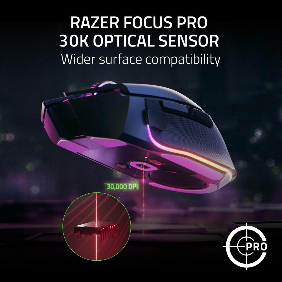 Razer Basilisk V3 - Wired Customisable Gaming Mouse (10+1 Programmable Buttons, HyperScroll Tilt Wheel, 11 Chroma RGB Lighting Zones, Optical Mouse Switches, Focus+ 26K DPI Optical Sensor) Black