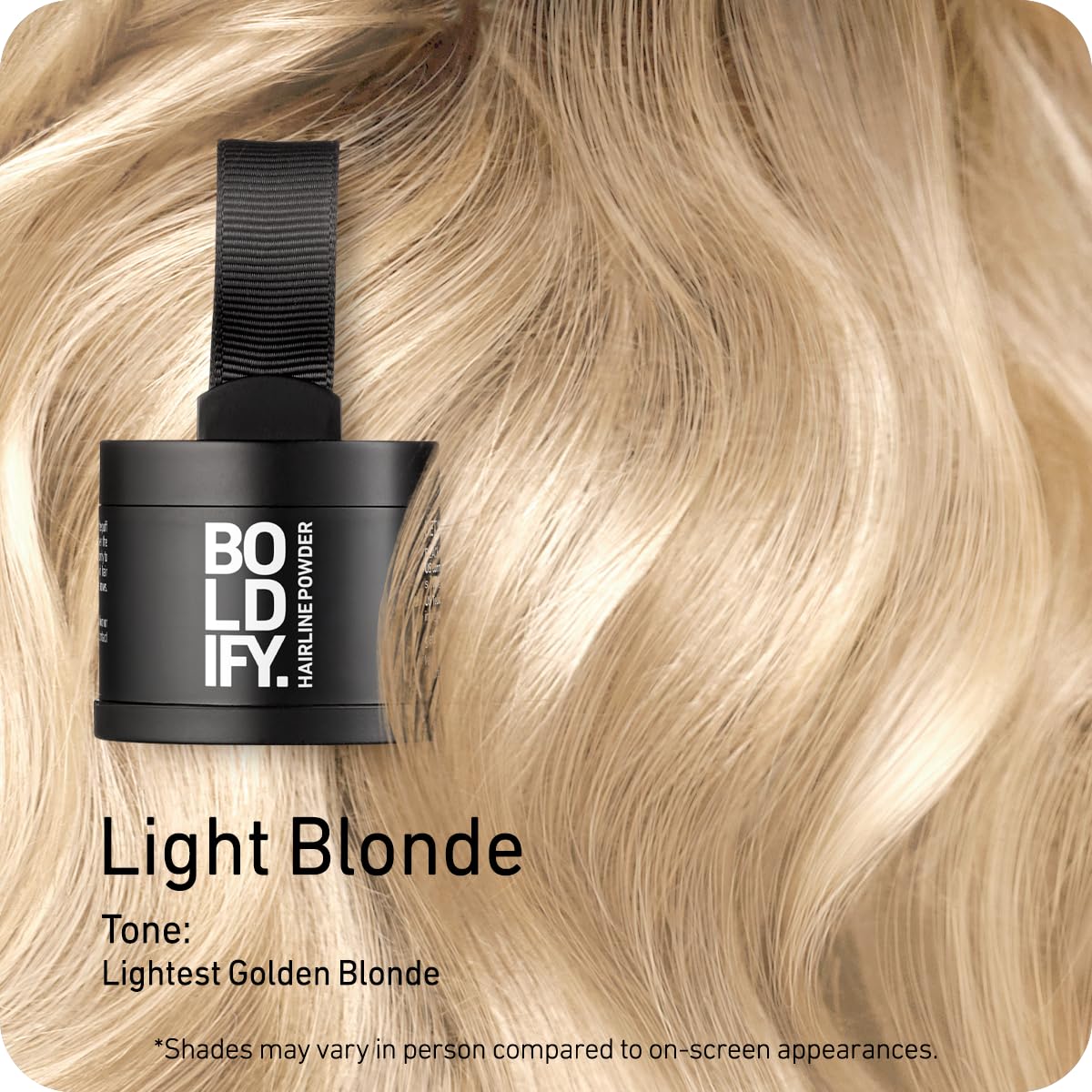 Boldify Hairline Powder, Root Touch Up Hair Color - Light Brown 10g