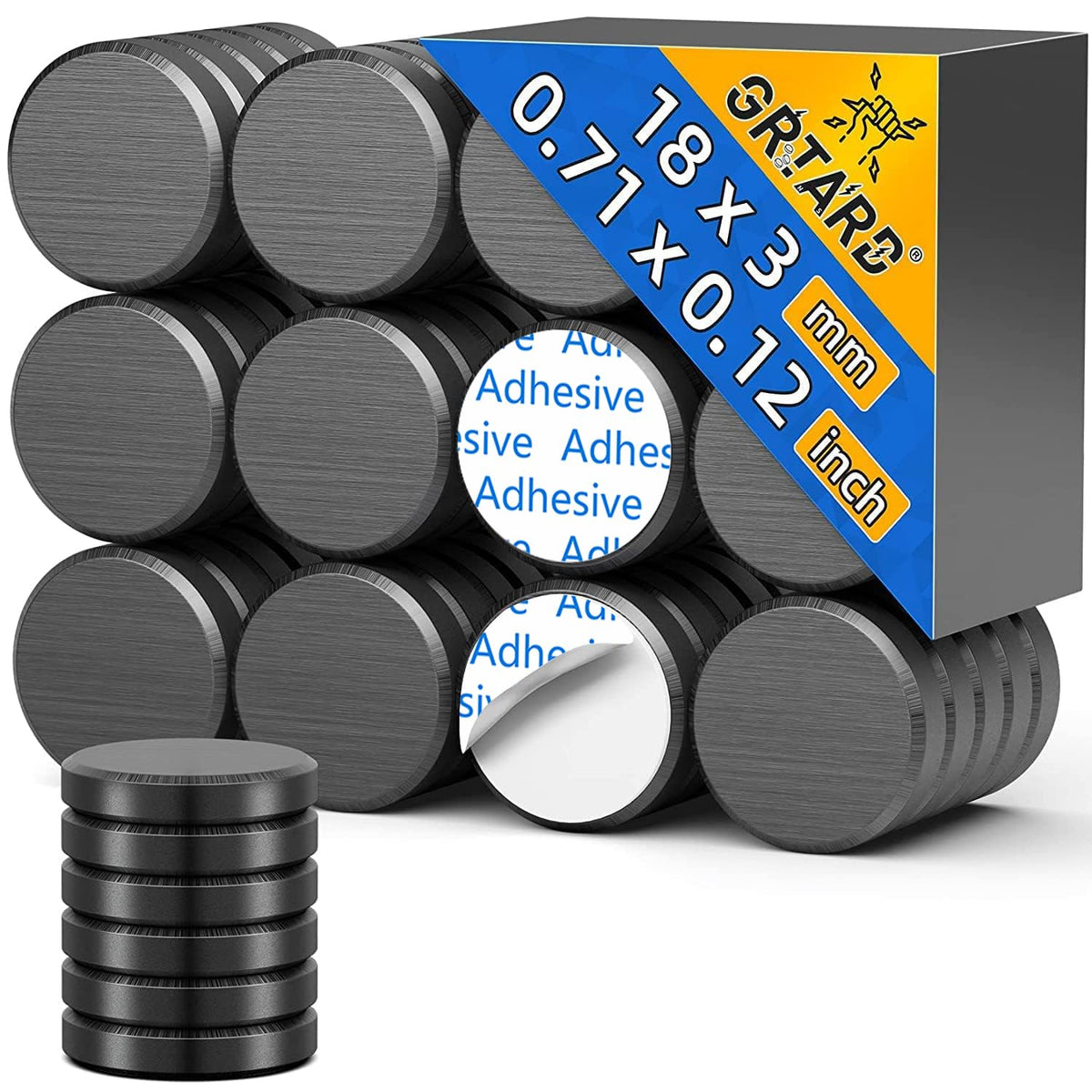 Grtard Ceramic Magnets For Crafts,45 Pack, 18 mm x 3 mm