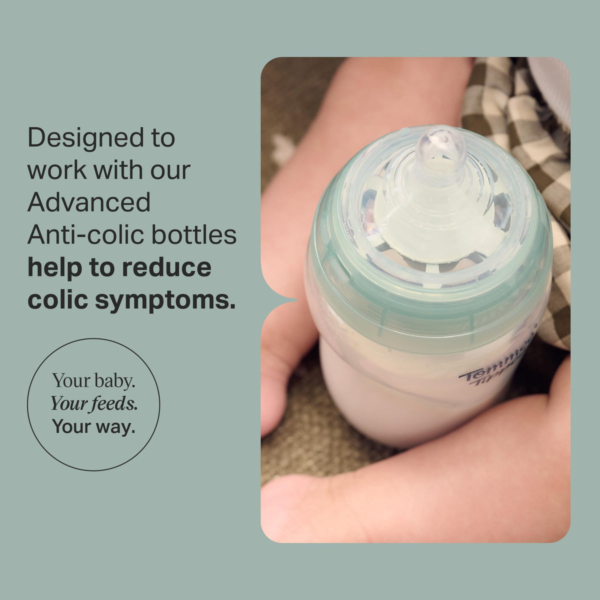 Tommee Tippee Advanced Anti-Colic Baby Bottle Teats Fast Flow 6m+